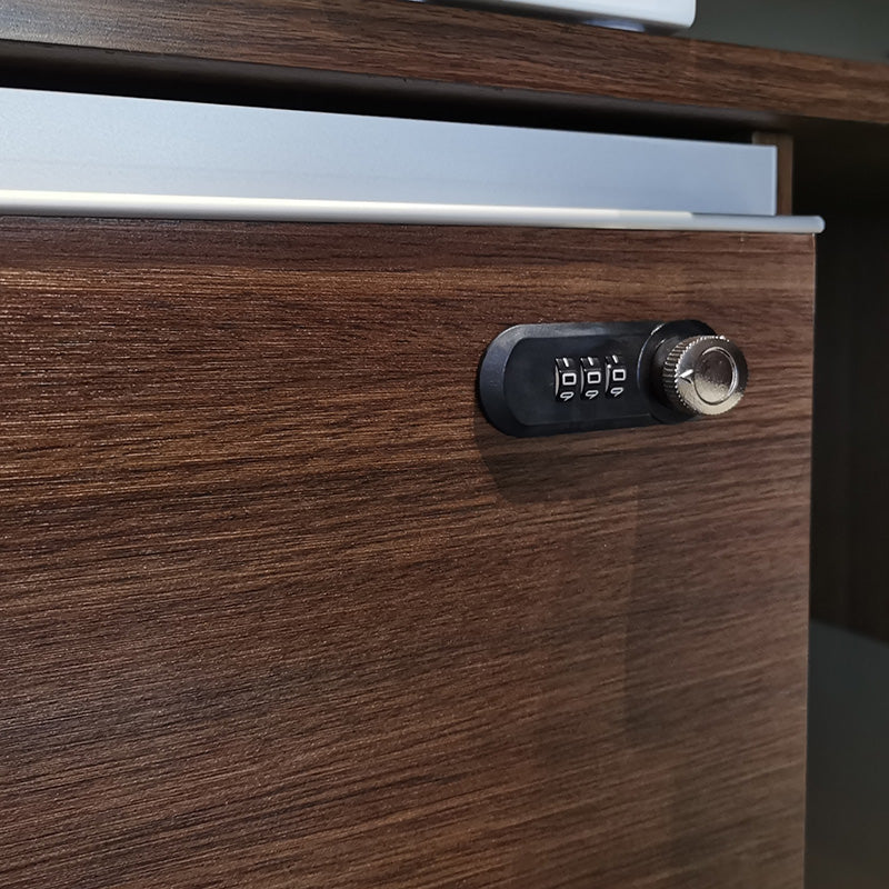 ANDERS Executive Desk Reversible Return 2.2M - Australian Gold Oak & Beige