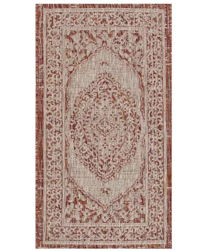 Safavieh Courtyard Light Beige and Terracotta 2'7