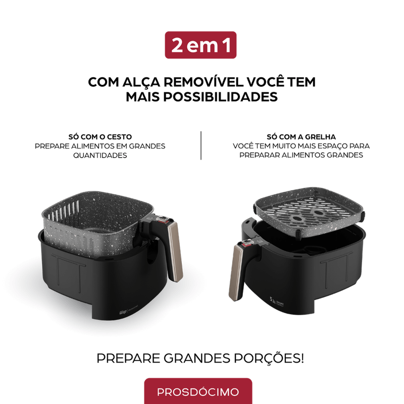Fritadeira Elétrica WAP Air Fryer Grand Family 5,2L