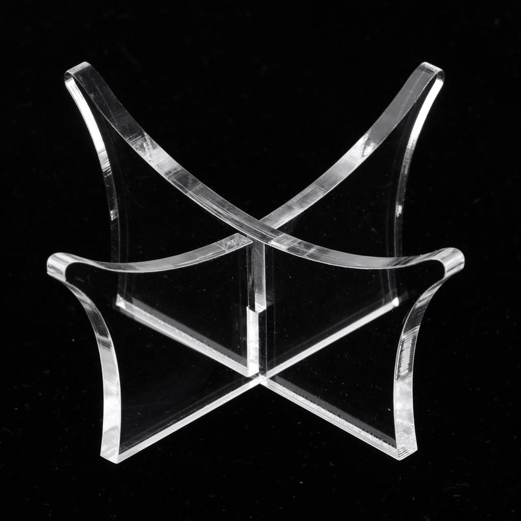 Deluxe Ball Stand - Holds Football， Basketball， Volleyball， Bowling Soccer Ball - Display Holder - Choose of Colors Clear