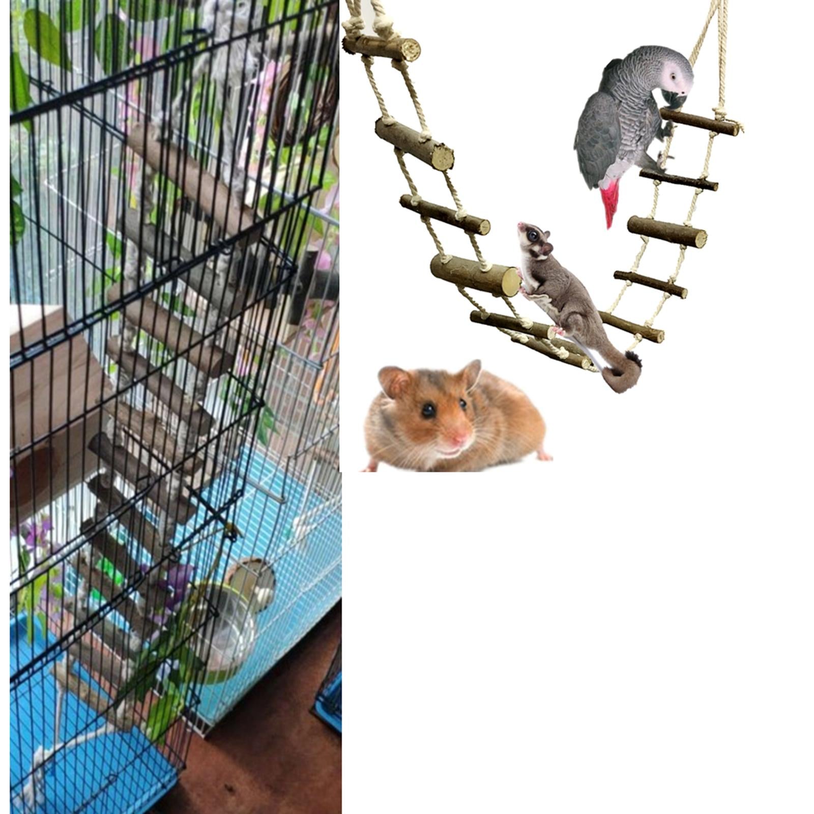 Flexible Parrot Hamster Climbing Ladder Chew Toy Cage Accessories Birds Hanging Bridge for Parrots Rodent Small Animals Guinea