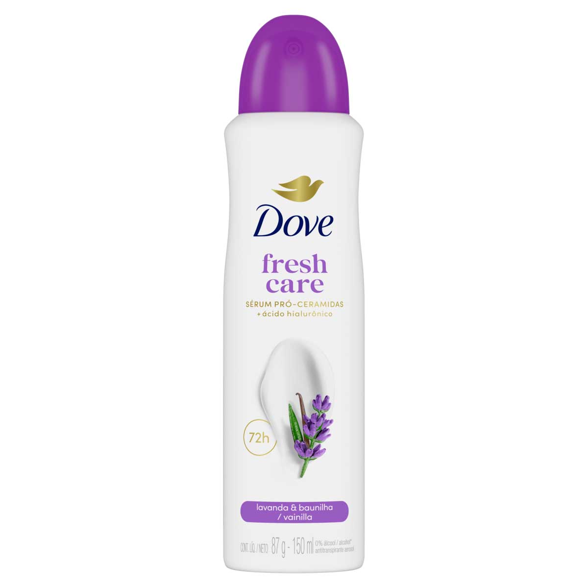 Antitranspirante Aerossol Lavanda E Baunilha Dove Fresh Care 150ml