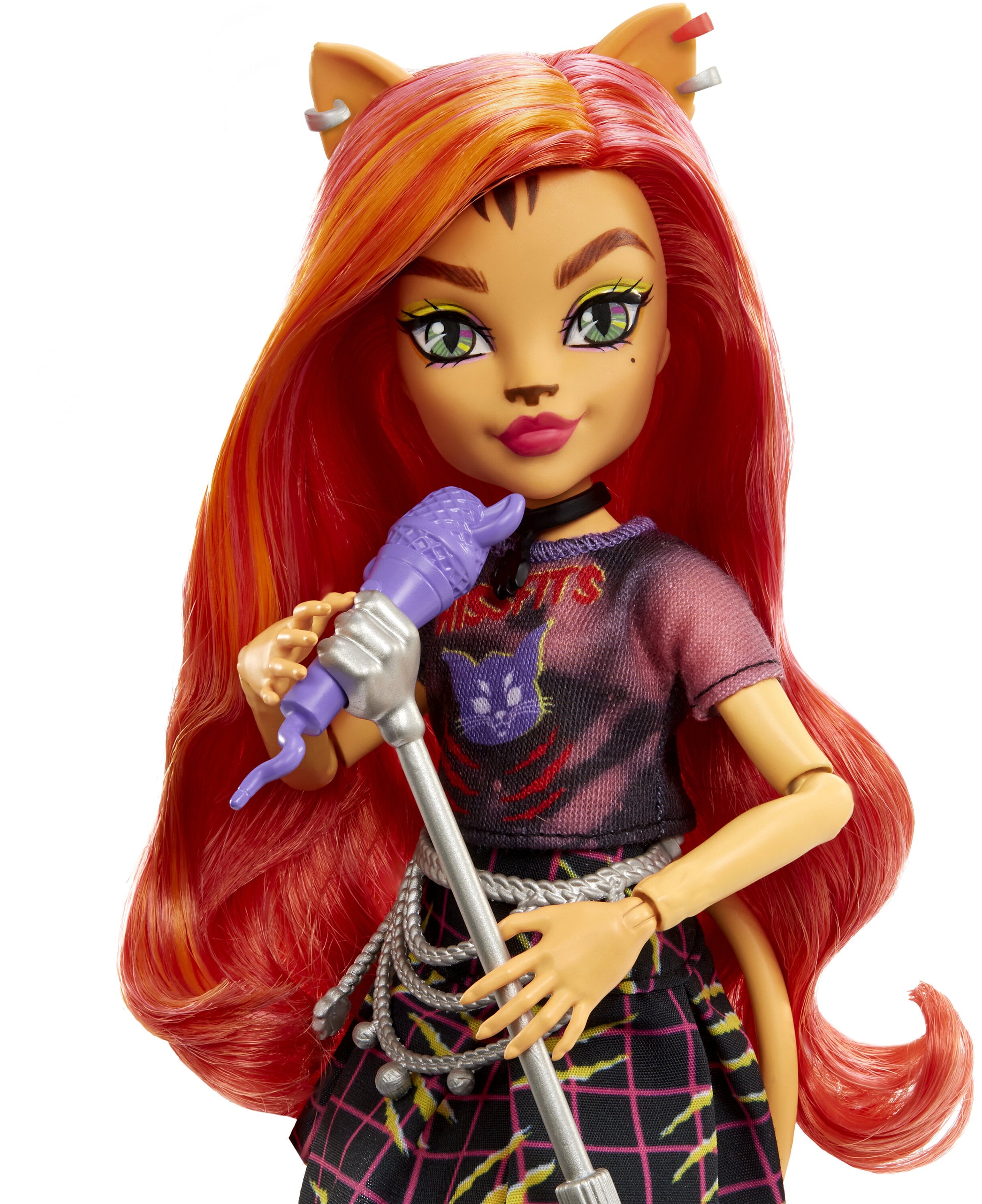 Monster High Toralei Stripe Fashion Doll with Red & Orange Hair, Accessories & Pet Saber-Tooth Tiger
