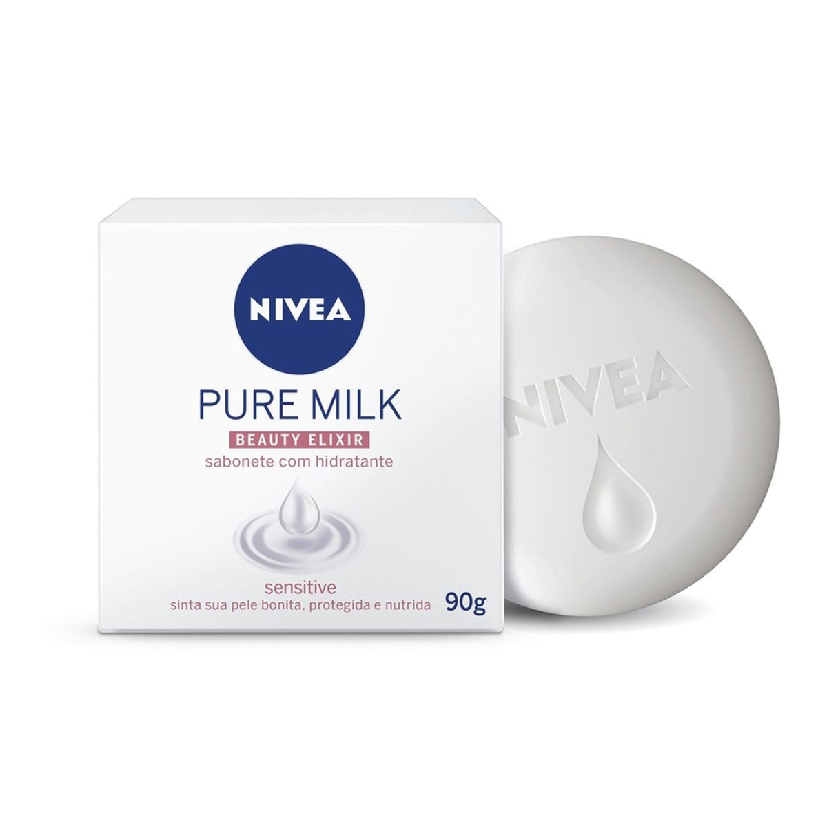 Sabonete em Barra NIVEA Pure Milk Sensitive Promo 6 Unidades 90g