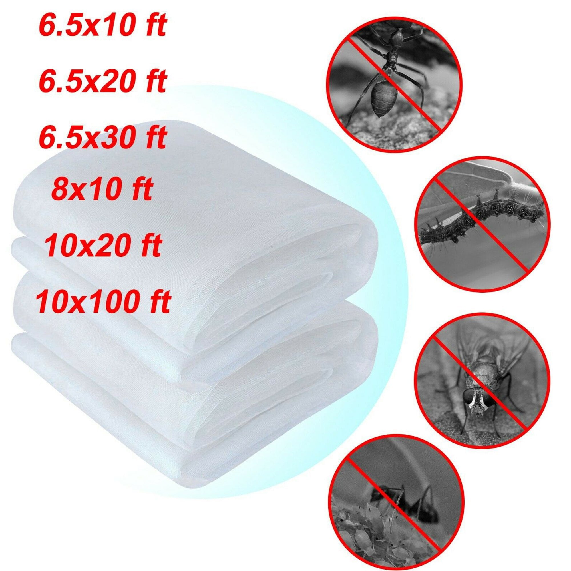 6.5Ft x 10Ft Mosquito Garden Bug Insect Against Netting Barrier Bird Hunting Net
