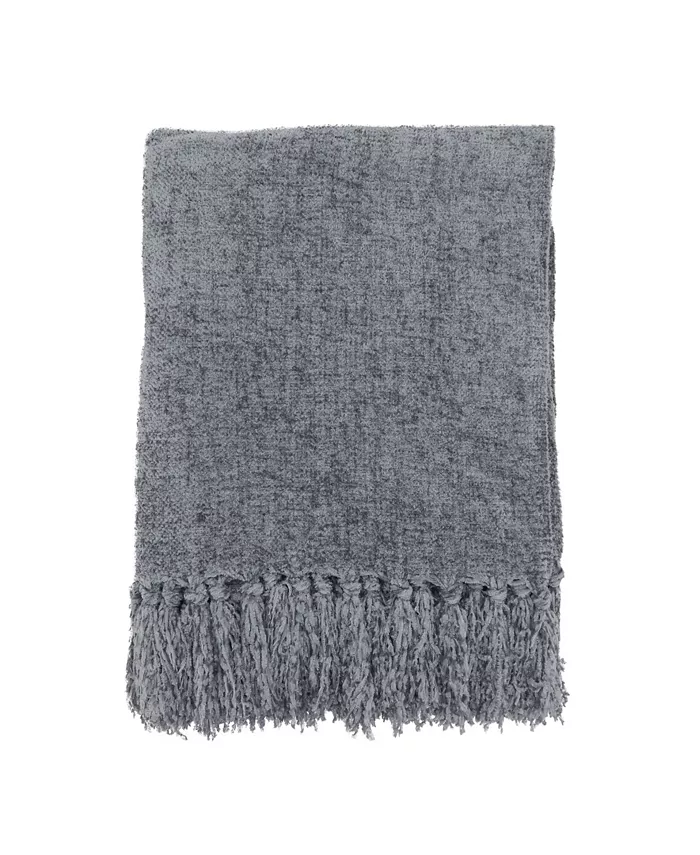Saro Lifestyle Fringe Design Chenille Throw， 60