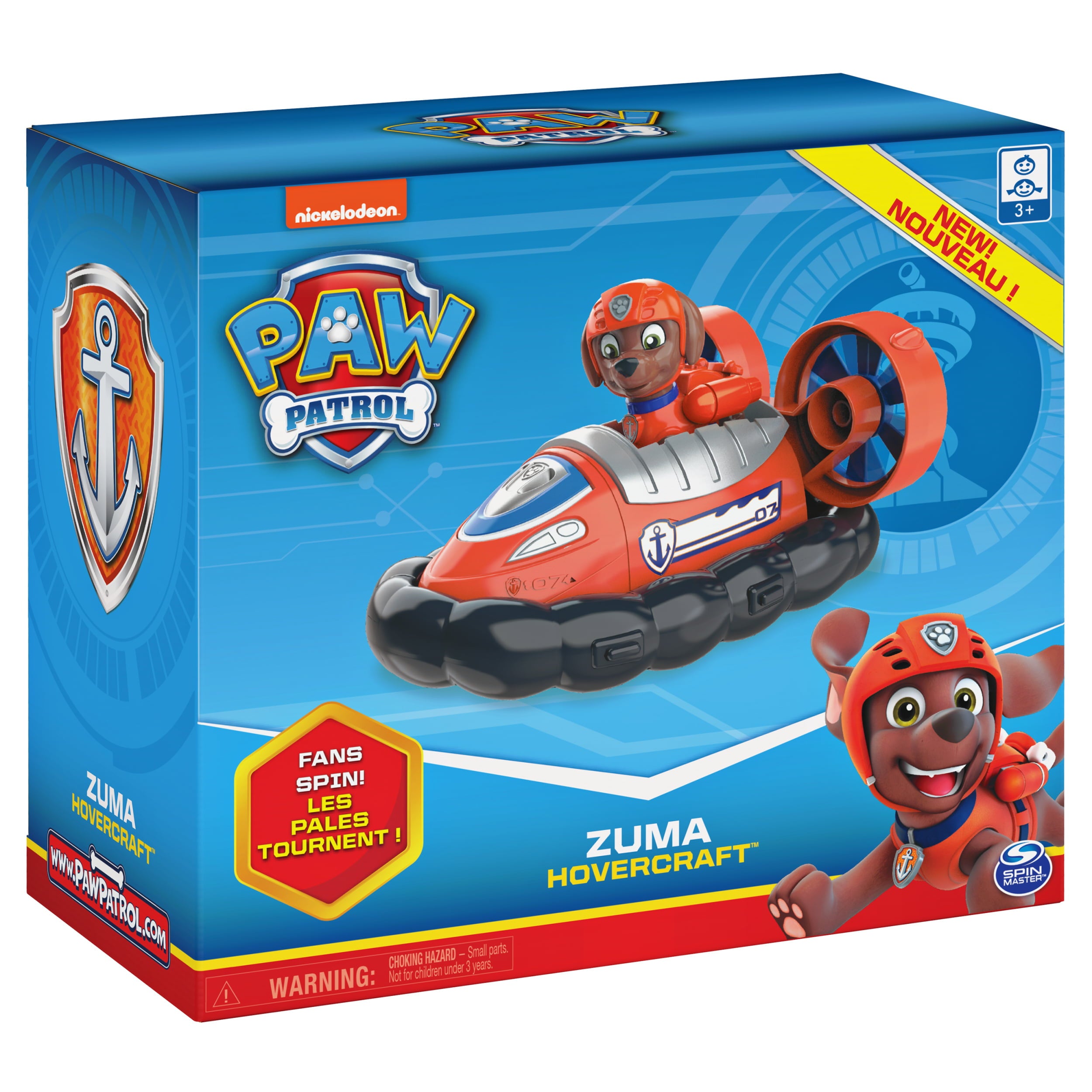 Paw Patrol， Zuma’s Hovercraft Vehicle with Collectible Figure， for Kids Aged 3 and Up