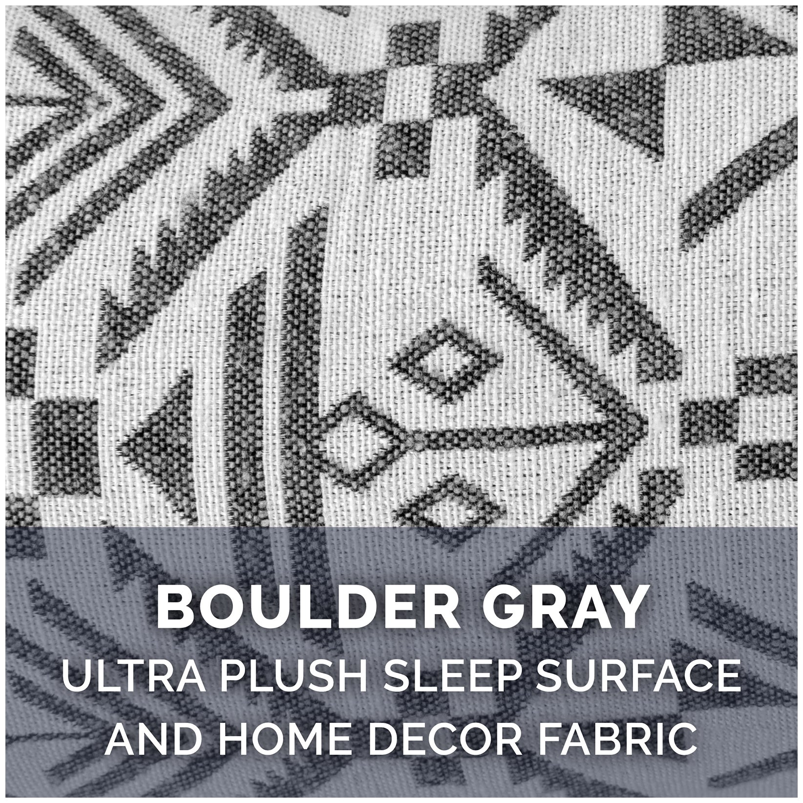 FurHaven Pet Products | Deluxe Orthopedic Southwest Kilim L-Chaise Lounge Pet Bed for Dogs and Cats - Boulder Gray， Medium