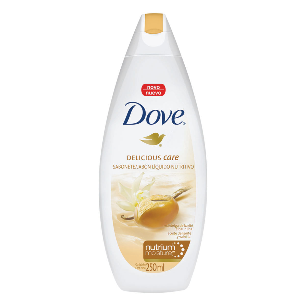 Sabonete Liquido Corporal Dove Delicious Care Baunilha 250ml