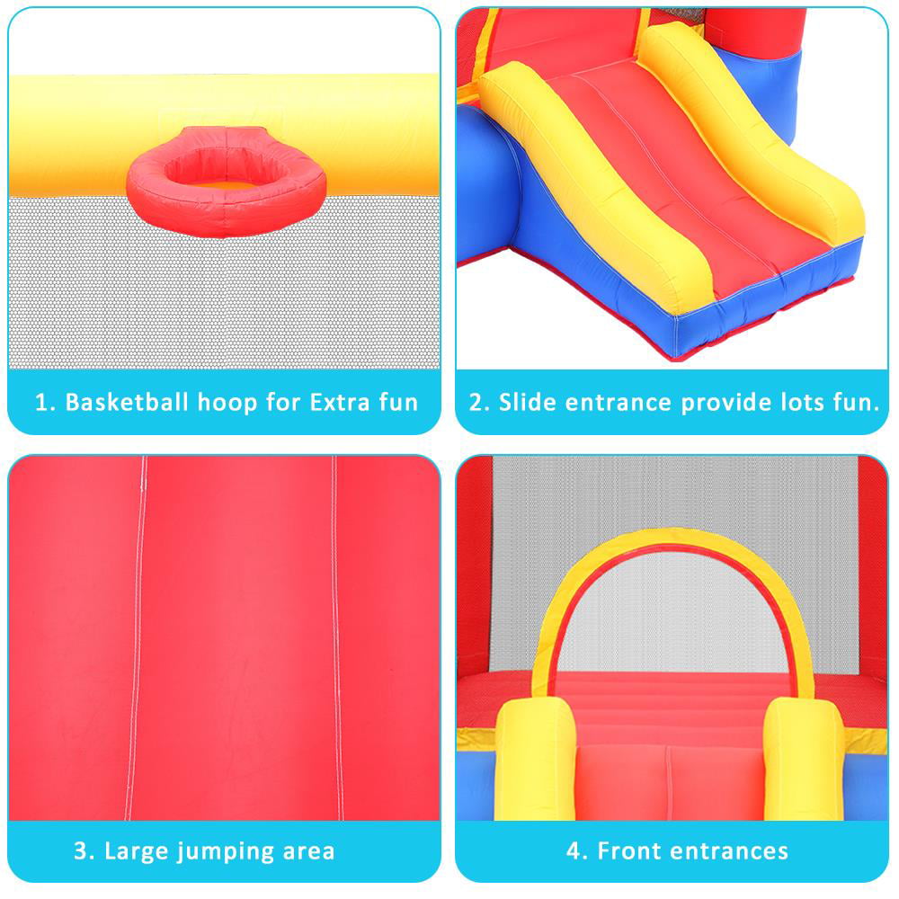 UBesGoo Toddler Inflatable Bounce House， Small Jumper Slide Castle with Blower