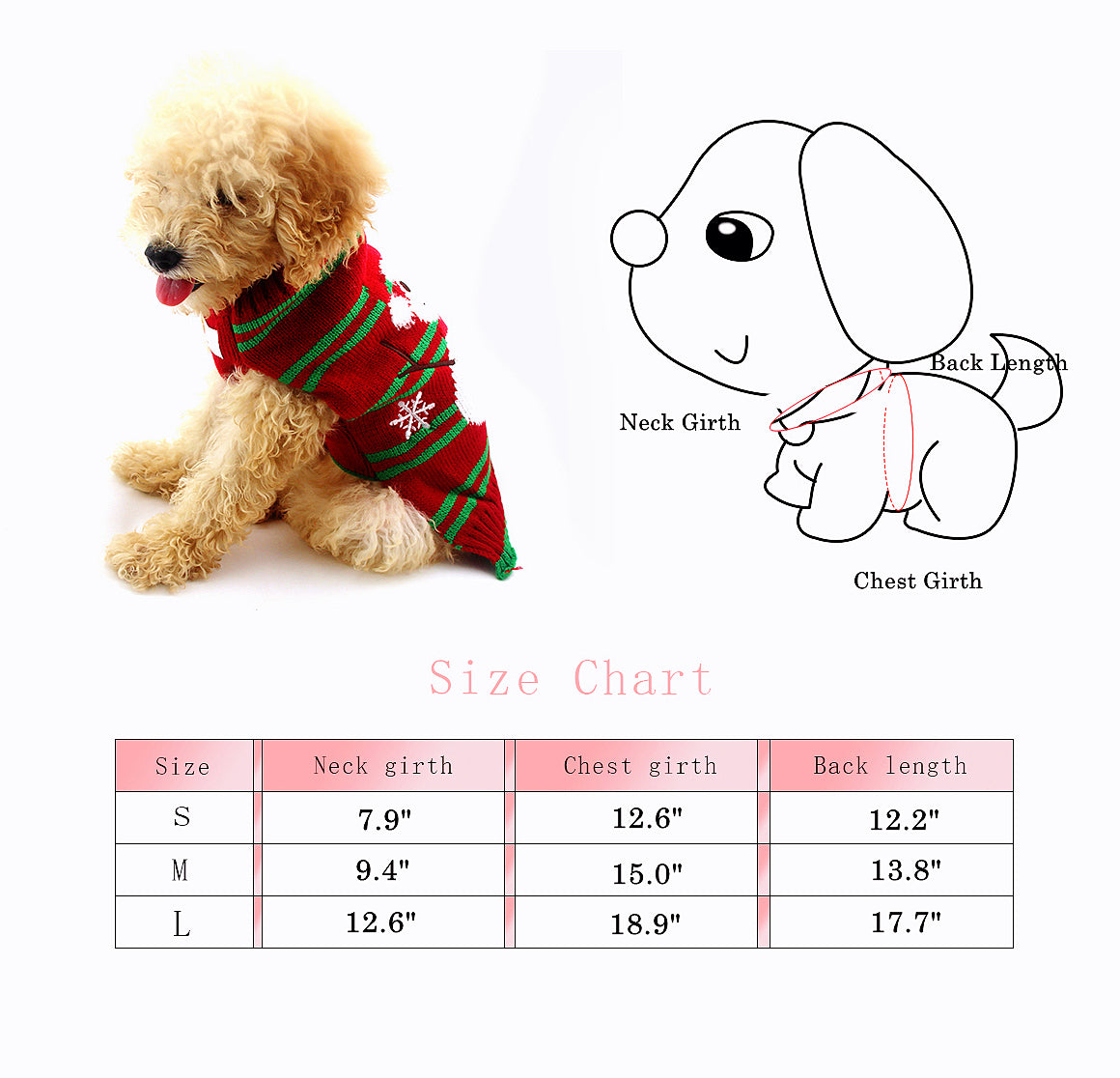 Christmas Dog Sweaters Dog Snow Snowman Sweaters Xmas Dog Holiday Sweaters New Year Christmas Sweater Pet Clothes for Small Dog and Cat - M