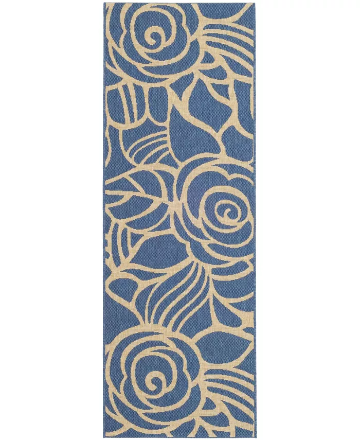 Safavieh Courtyard Blue and Beige 2'4
