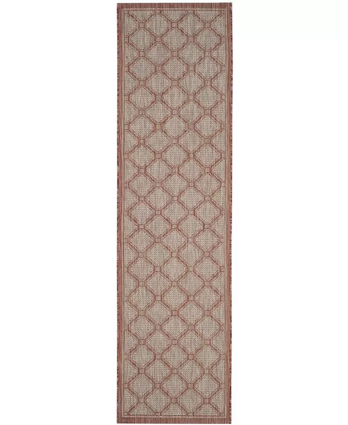 Safavieh Courtyard Red and Beige 2'3