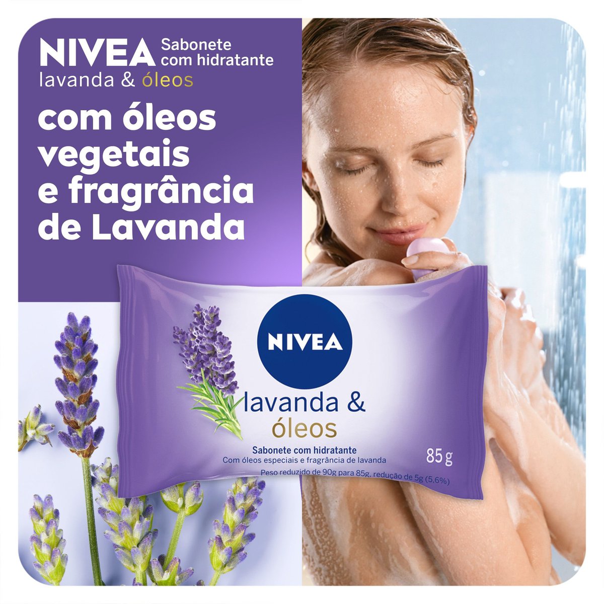 Sabonete em Barra Lavanda & Oleos NIVEA 85g