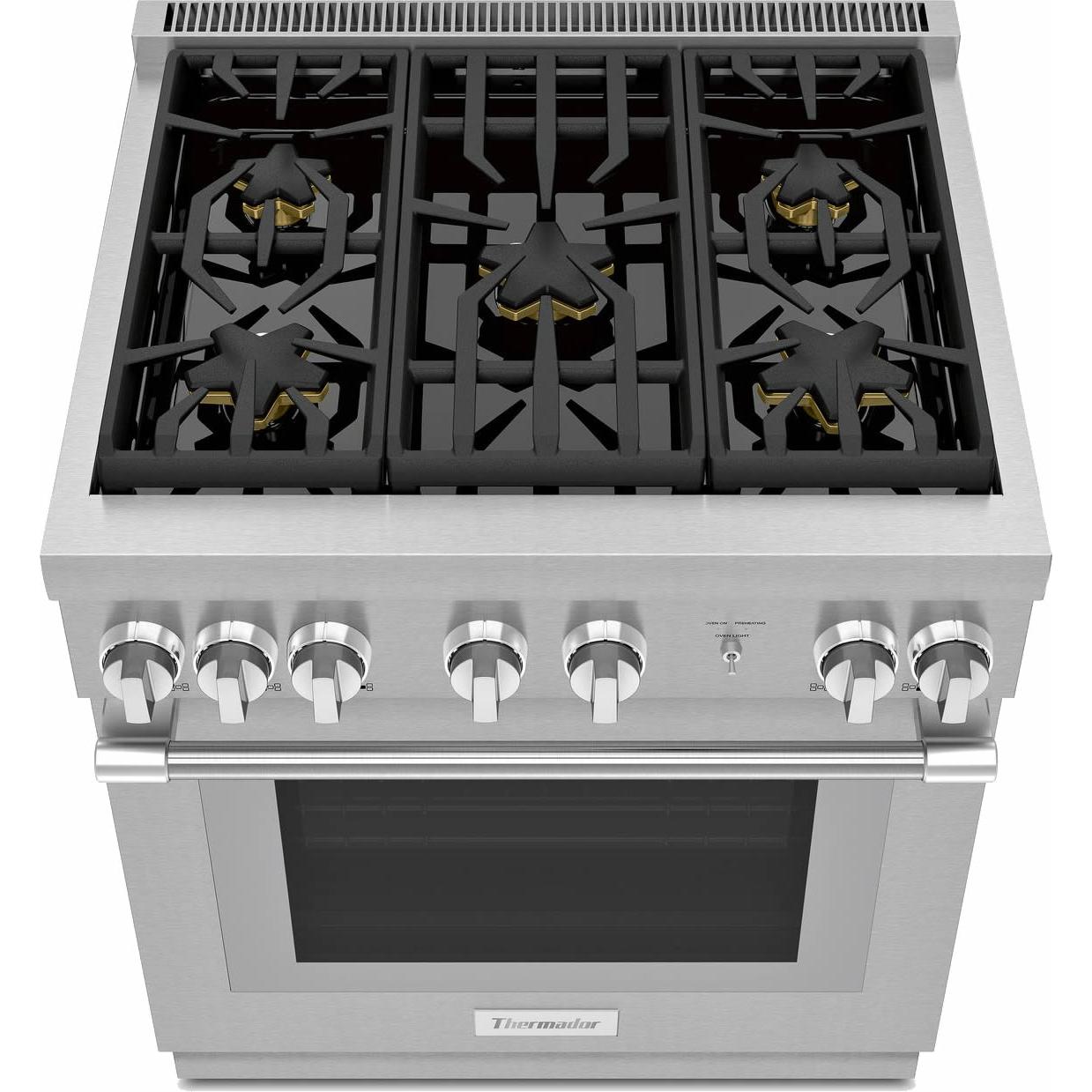 Thermador 30-inch Freestanding Gas Range with ExtraLow® Burners PRG305WH