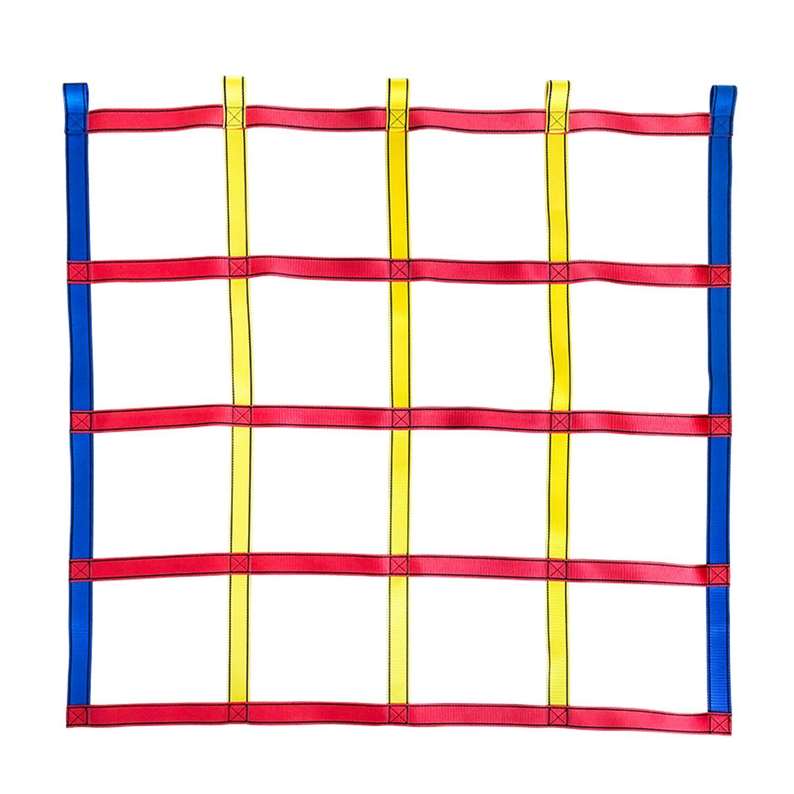 Durable Children Climbing Net Rope Ladder Coloful Webbing Climbing Plaything for Treehouse Playground Gyms Physical Training Child