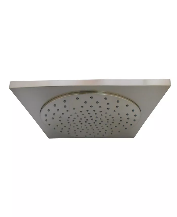 Kingston Brass Claremont 12-Inch X 12-Inch Square ABS TPE Shower Head in Brushed Nickel