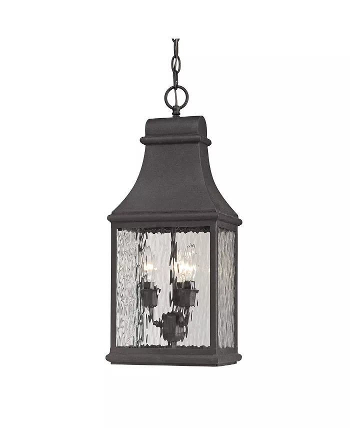 Macy's Forged Jefferson Collection 3 light outdoor pendant in Charcoal