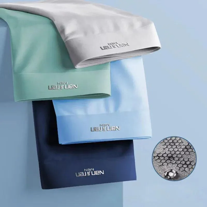 Kit de Cuecas Himalaia™ em Seda Gelo - Frescor Alpino e Proteção Antibacteriana Avançada!