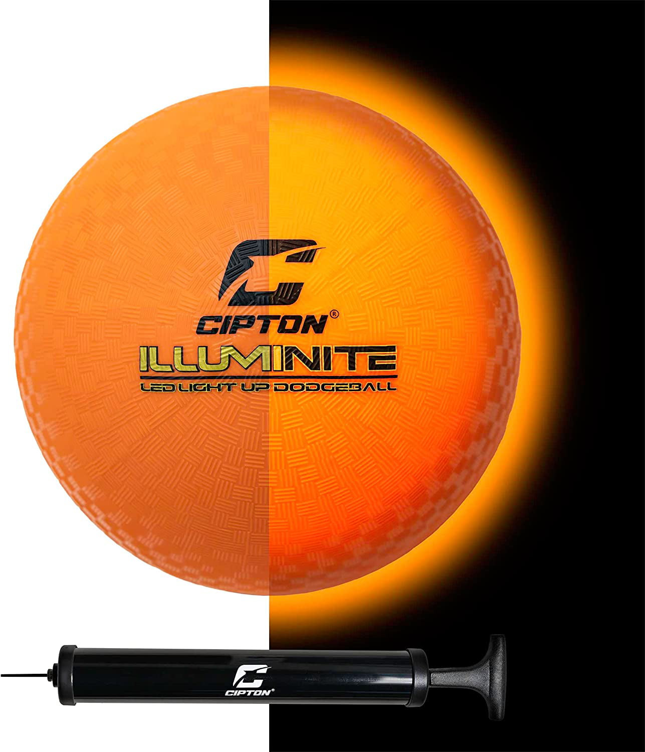 Cipton Light Up Official Size Dodgeball and Kickball Pump Included