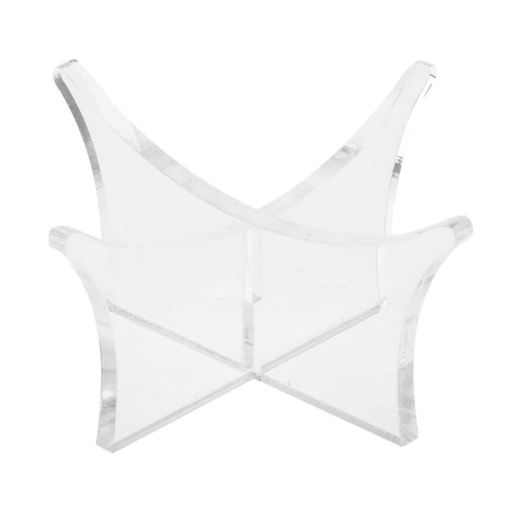 Deluxe Ball Stand - Holds Football， Basketball， Volleyball， Bowling Soccer Ball - Display Holder - Choose of Colors Clear