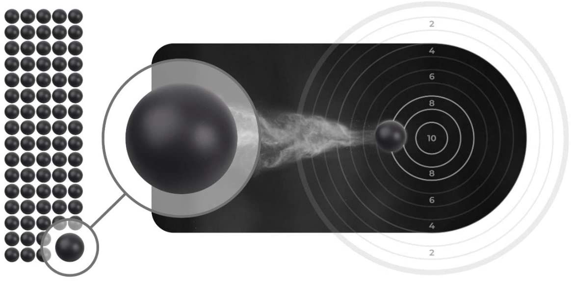 Wearable4U New Reusable Training Soft Rubber Balls 250 pack .68 Caliber (Black Color)