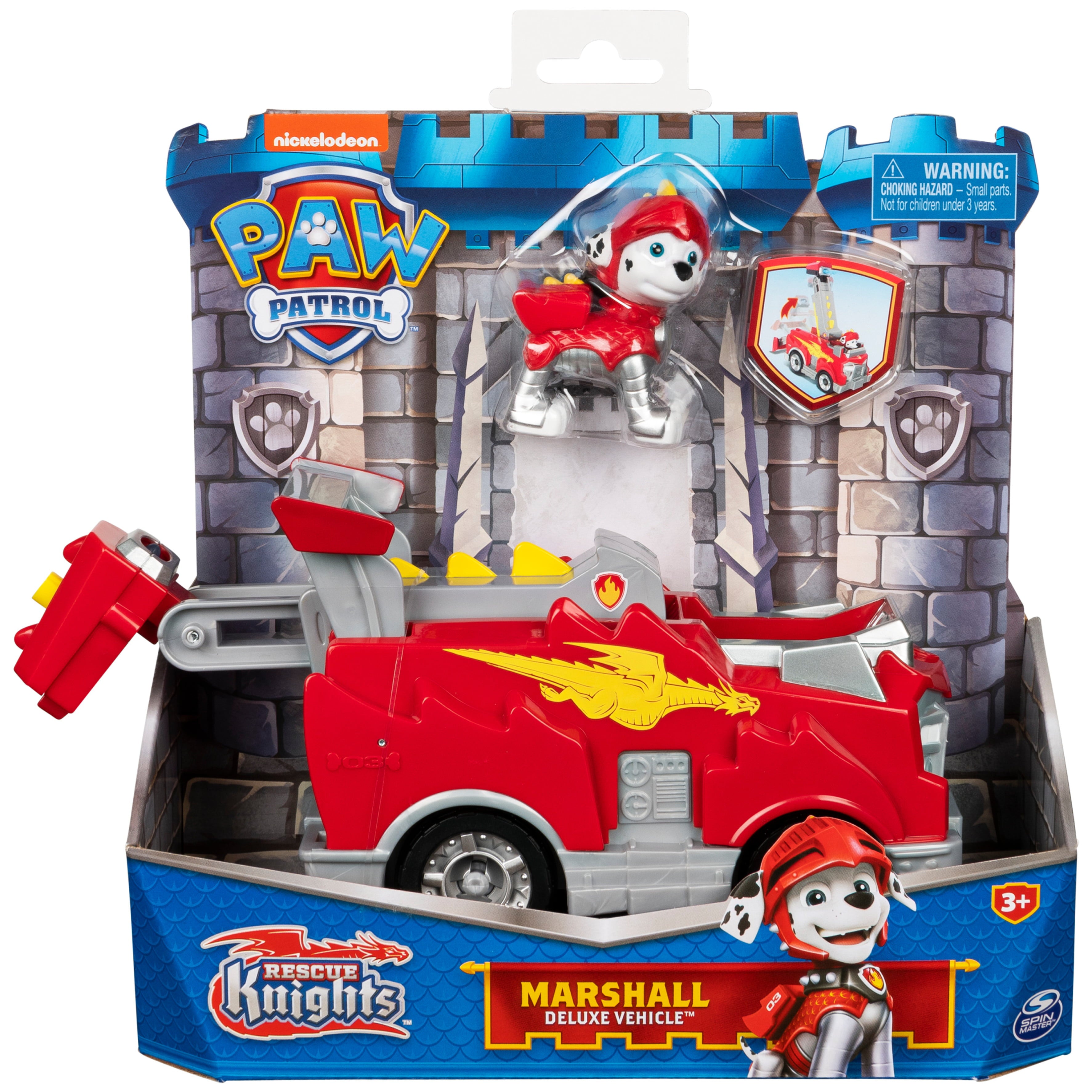 PAW Patrol: Rescue Knights， Transforming Car with Marshall Figure