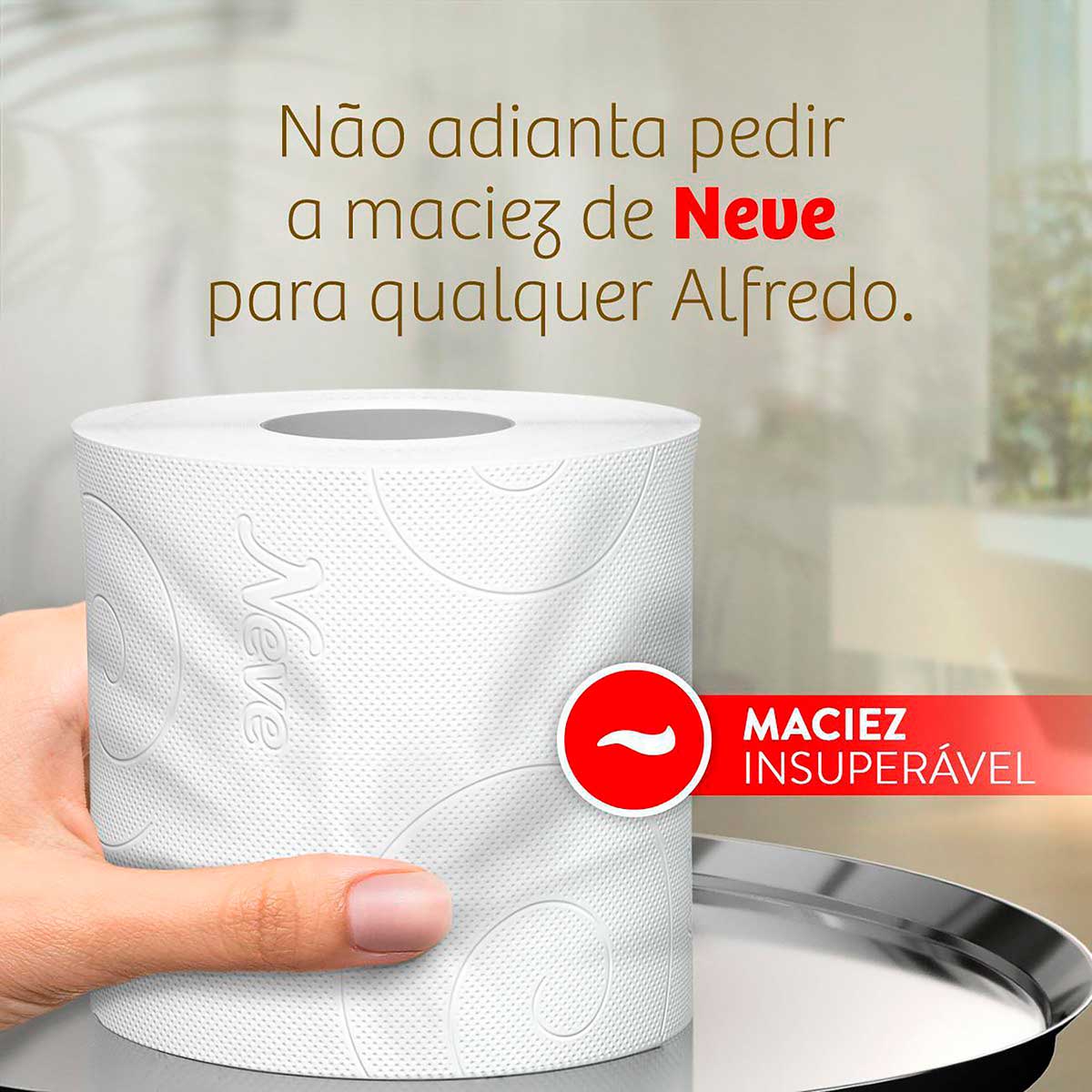 Papel Higienico Folha Dupla Neutro Neve Toque da Seda 30m Pacote 4 Unidades