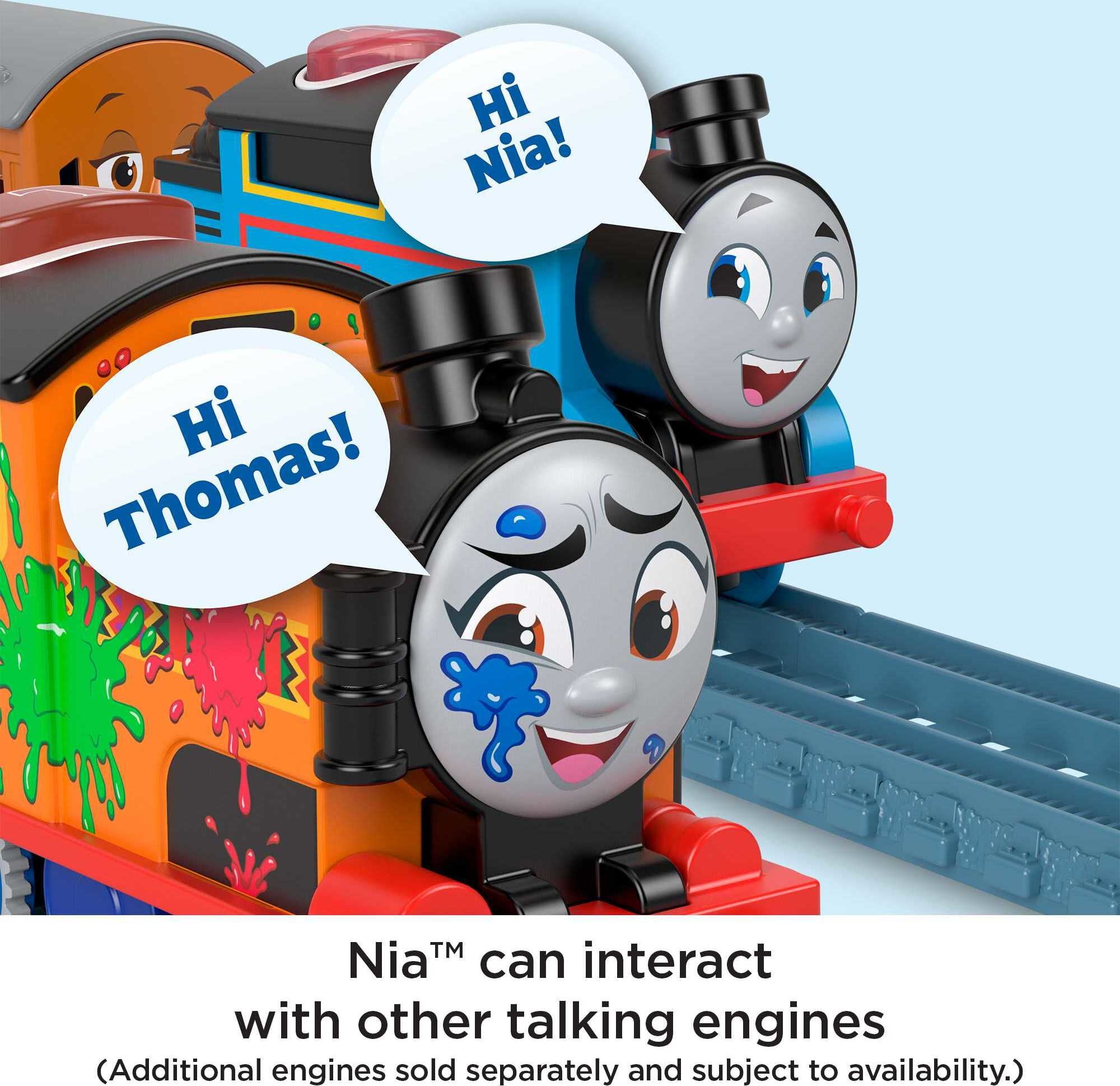 Thomas and Friends Motorized Talking Nia Train with Wobbly Cargo
