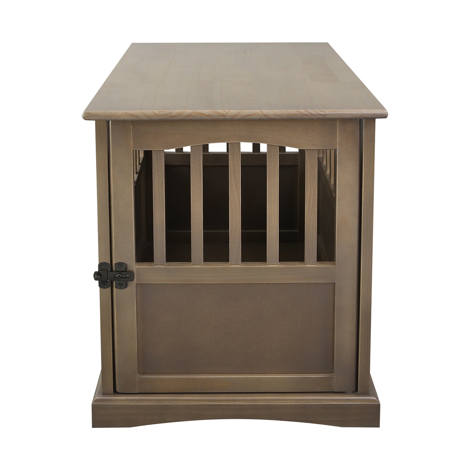 Casual Home Wooden Pet Crate Dog House， Medium， Taupe Gray