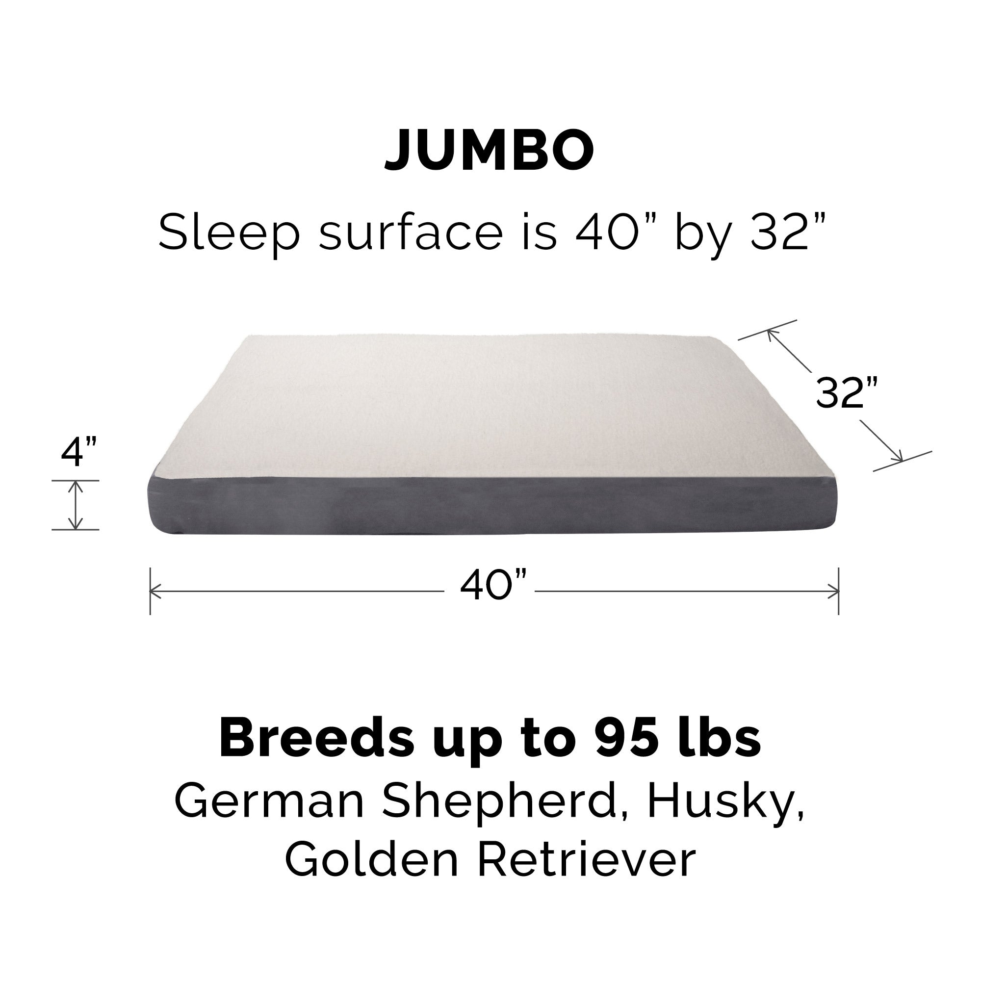 FurHaven Pet Products， Deluxe Cooling Gel Memory Foam Orthopedic Sherpa and Suede Pet Bed Mattress for Dogs and Cats， Gray， Jumbo