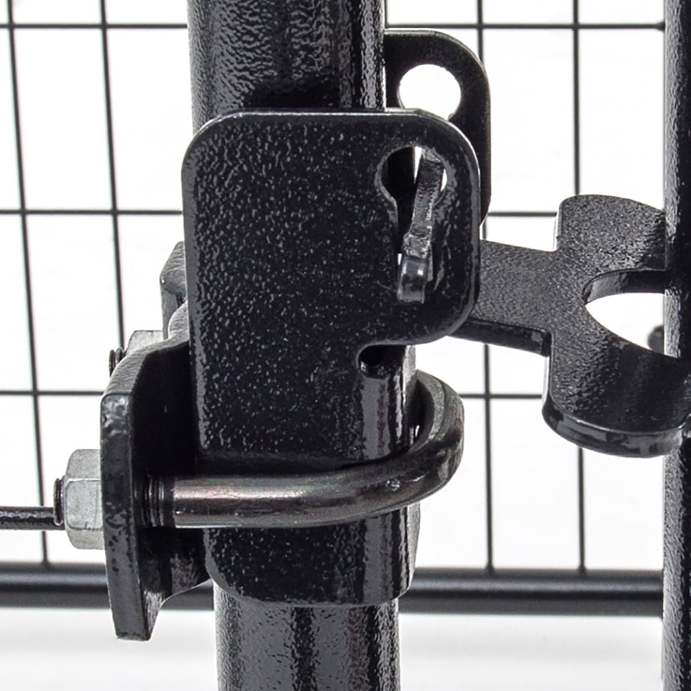 Lucky Dog Uptown Covered Dog Kennel with Lucky Dog Wire Dog Fence Pet Kennel