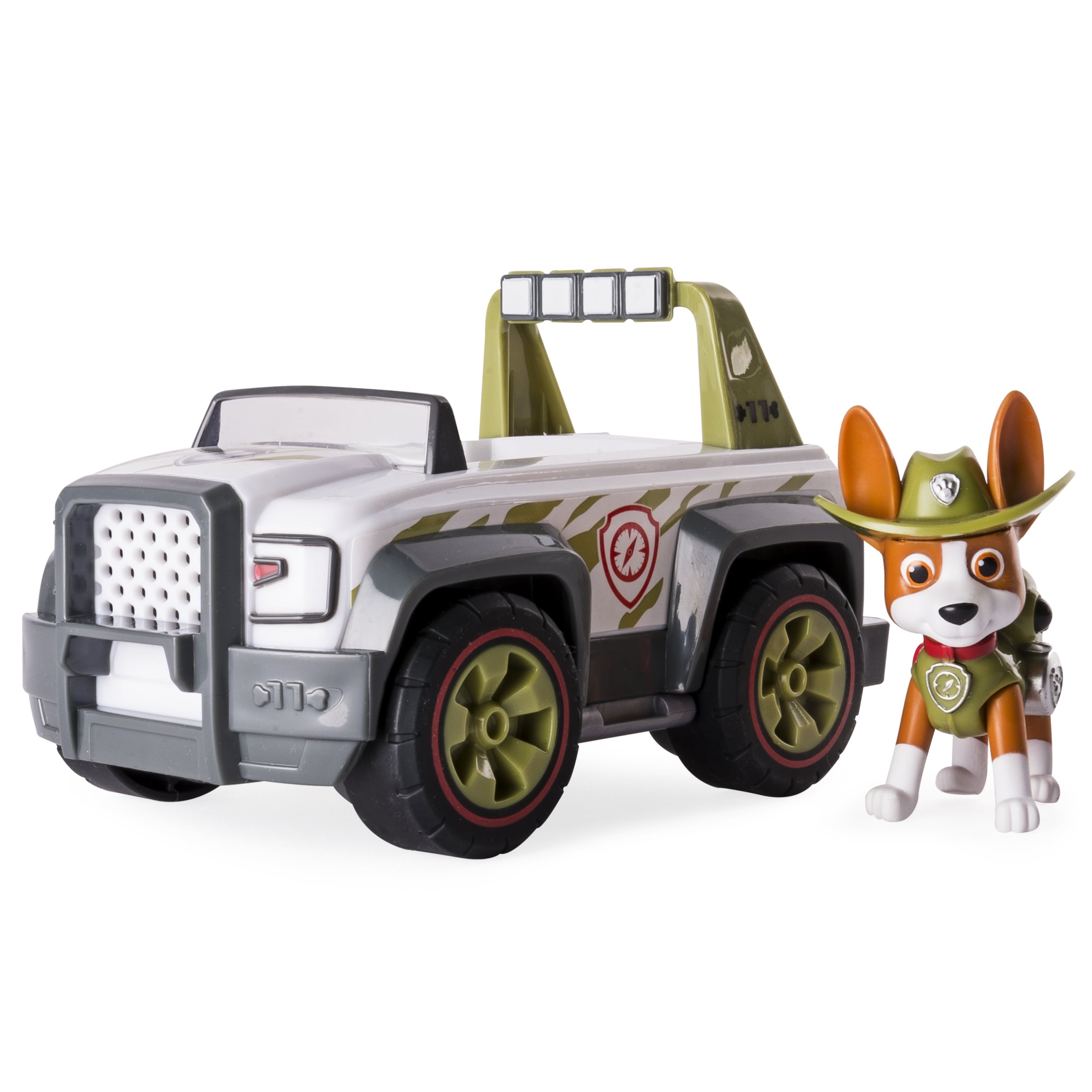 Paw Patrol， Jungle Rescue， Tracker's Jungle Cruiser， Vehicle and Figure
