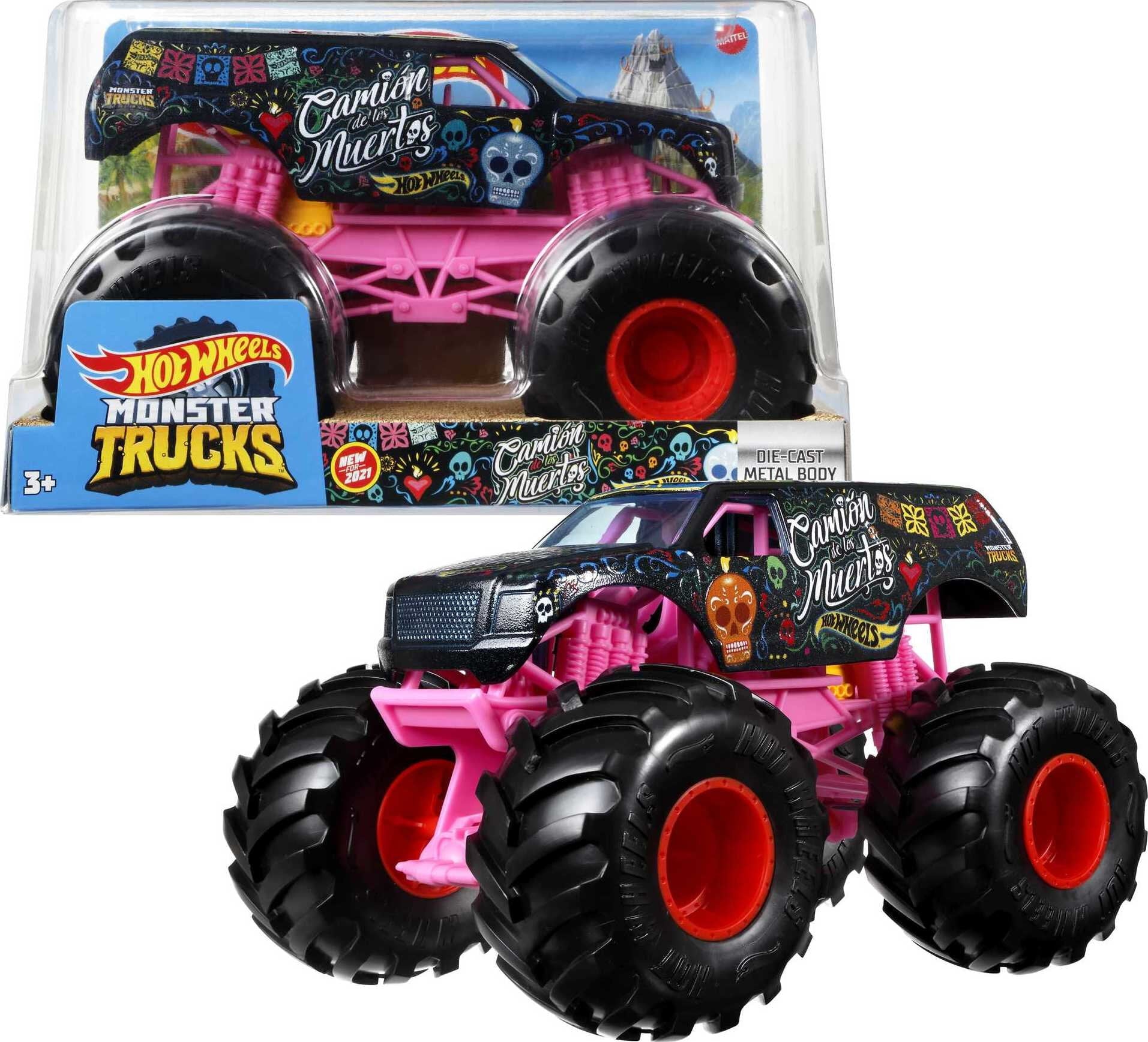 Hot Wheels Monster Trucks Demo Derby 1:24 Scale Die-Cast Assortment Toy Vehicles For Kids 3 Years and Up