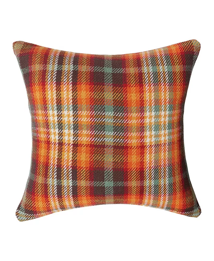 CandF Home Randall Plaid Pillow， 18
