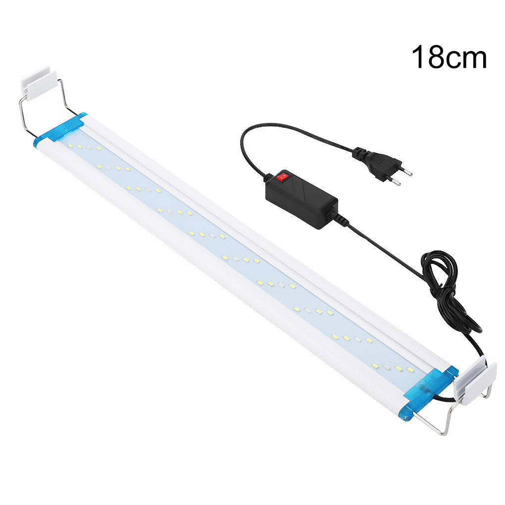 Aquarium Light Adjustable Support Aquatic Plant Lighting Aluminum Alloy Slim LED EU Plug