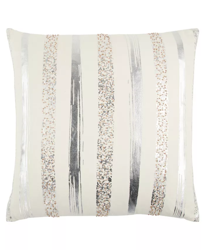 Rizzy Home Striped Polyester Filled Decorative Pillow， 20