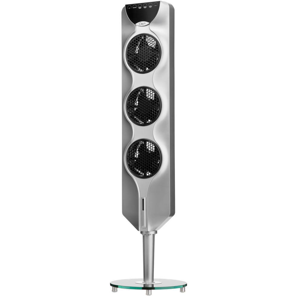 Ozeri 3X Tower Fan 44 in. with Passive Noise Reduction Technology OZF3-S