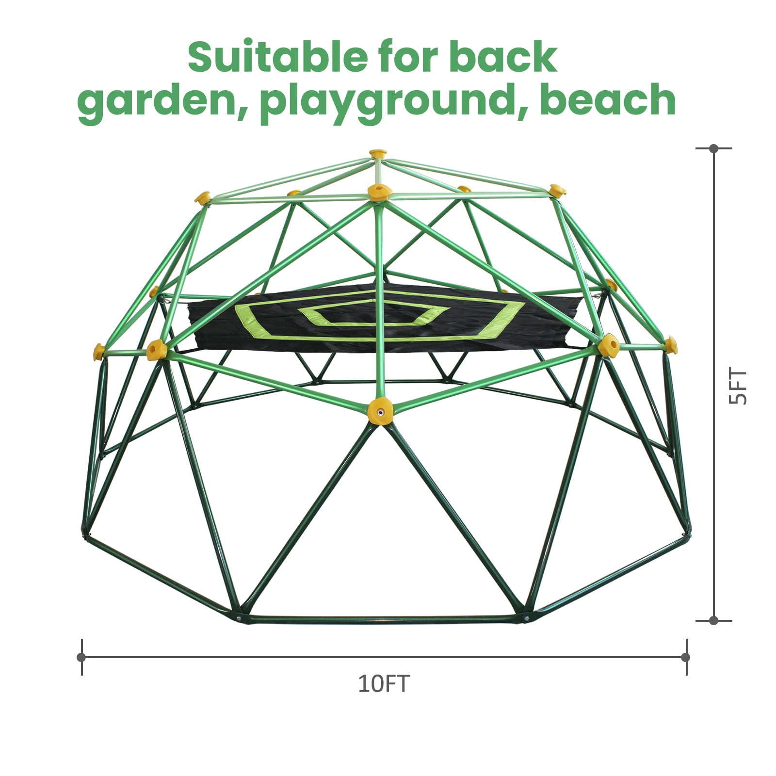 SMkidsport 10 FT Climbing Dome for Kids， Anti-Rust and UV-Resistant Dome Climber with 800LBS Load Capacity， Suitable for Outdoor Indoor， 1 Pack