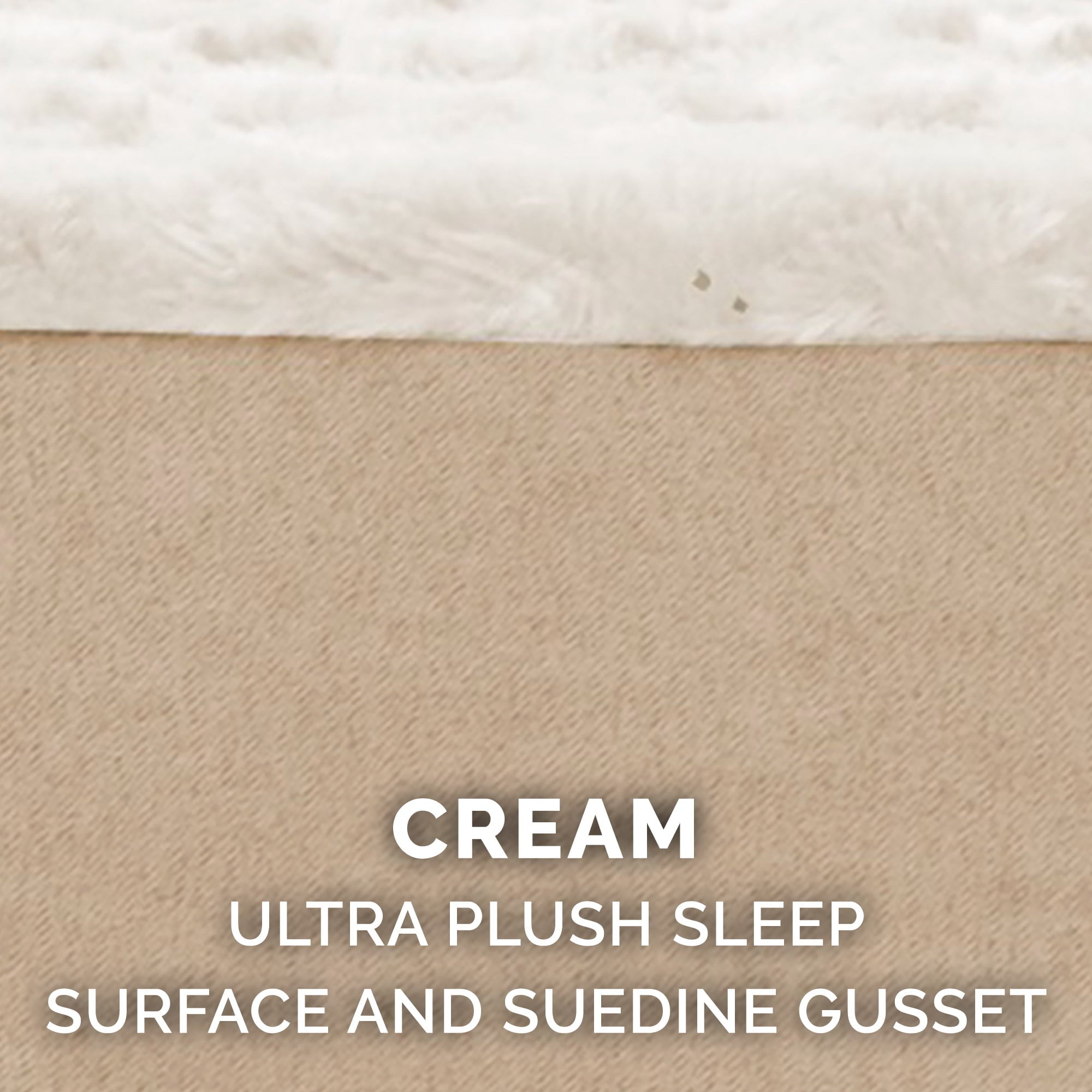 FurHaven Pet Products | Deluxe Orthopedic Ultra Plush Mattress Pet Bed for Dogs and Cats， Cream， Medium