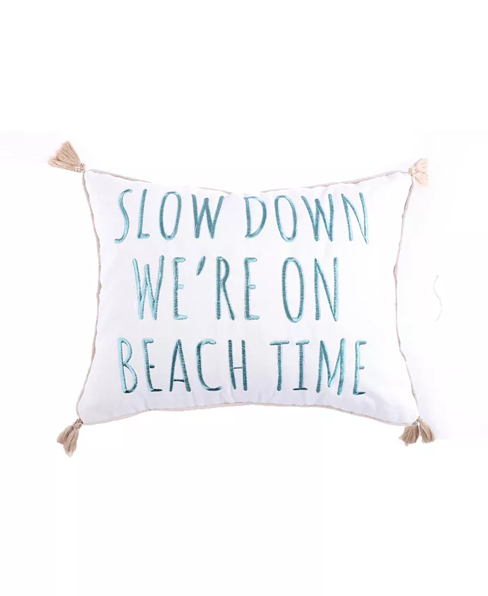 Levtex Home Stone Harbor Embroidered Decorative Pillow， 18