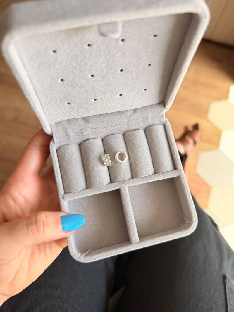 Argola Click 2 Fileiras De Zircônia