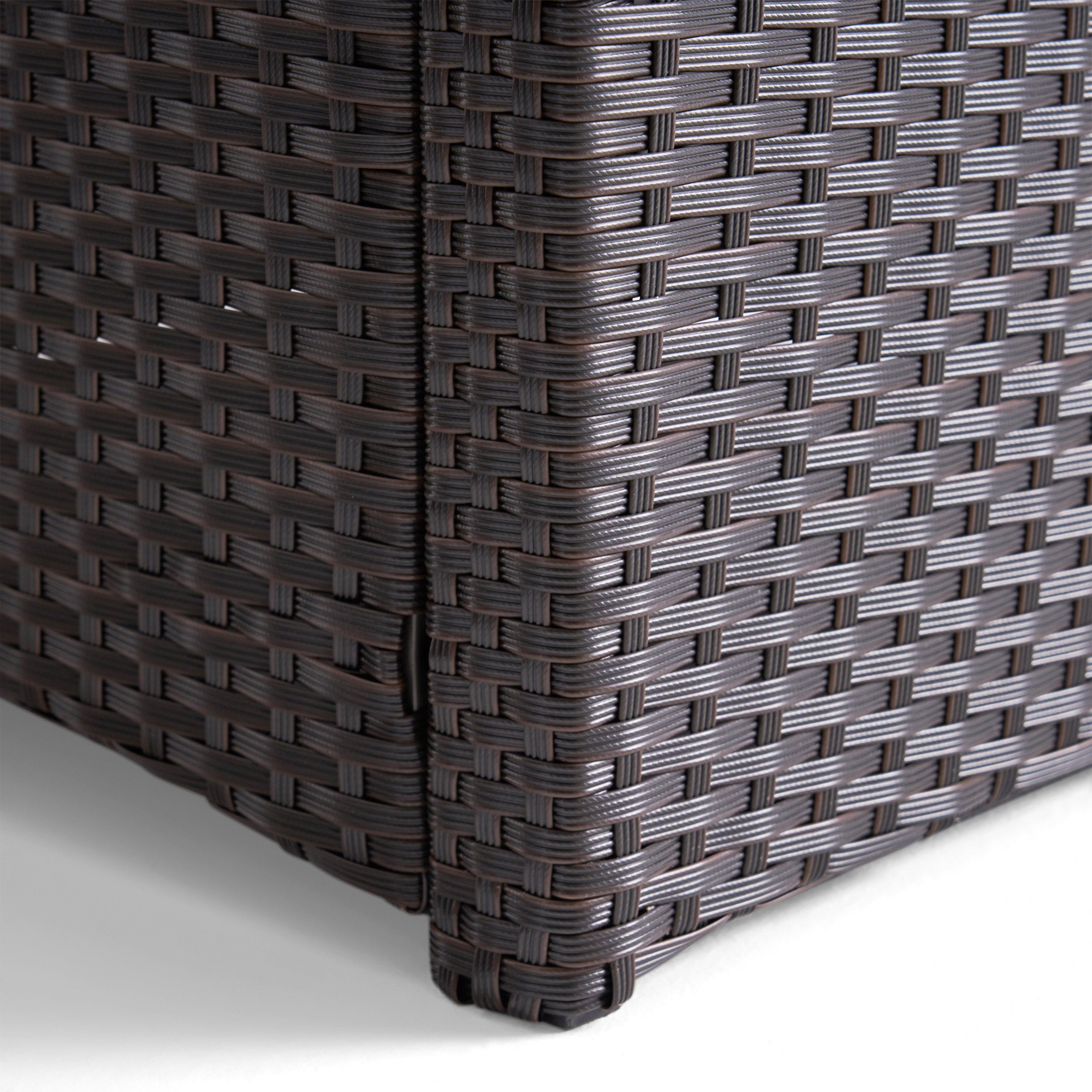 Ana Outdoor 4 Seater Wicker Chat Set with Fire Pit