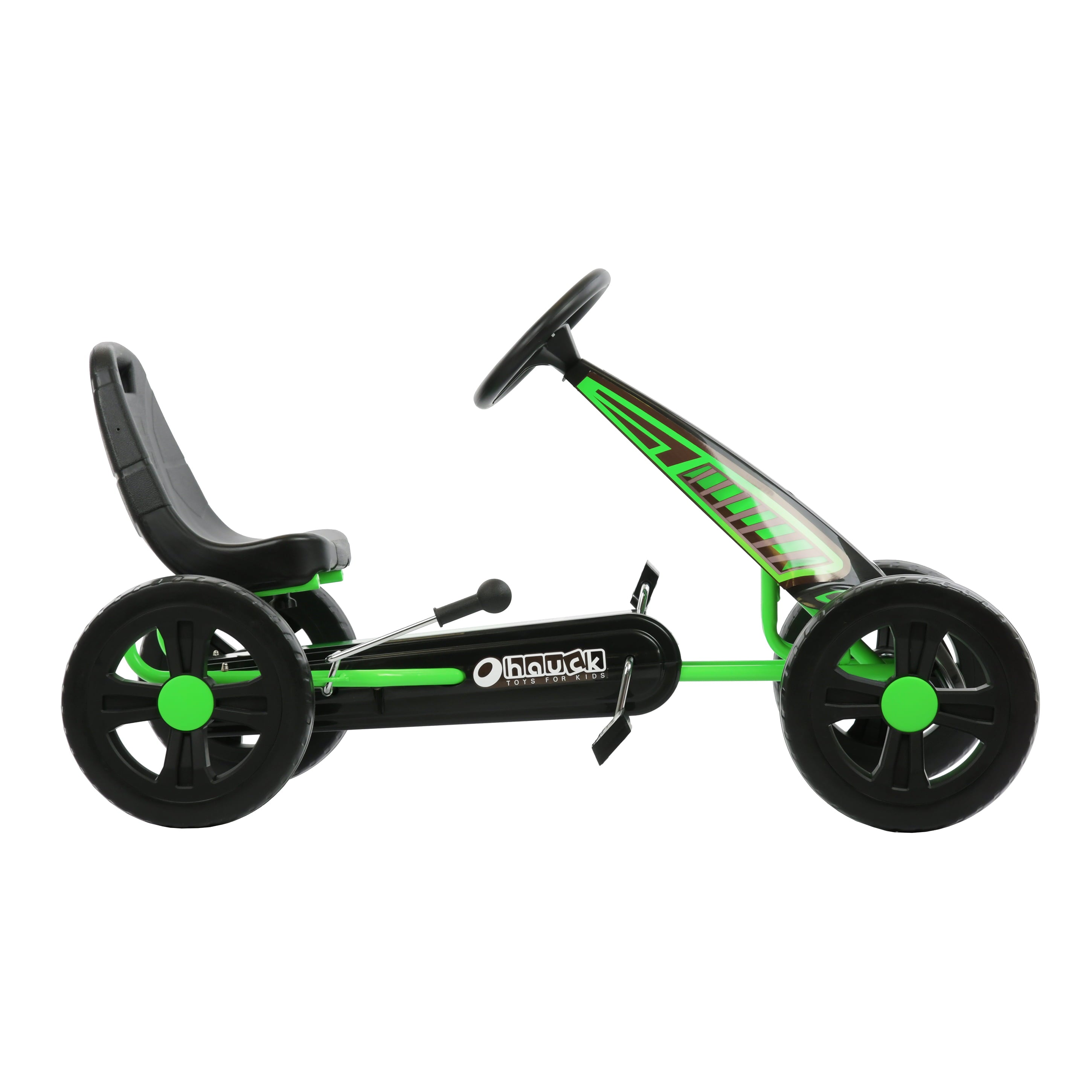 hauck Hurricane foot and Pedal Go Kart Ride-on with Durable Steel Tube Frame， Boys and Girls Ages 4 and up