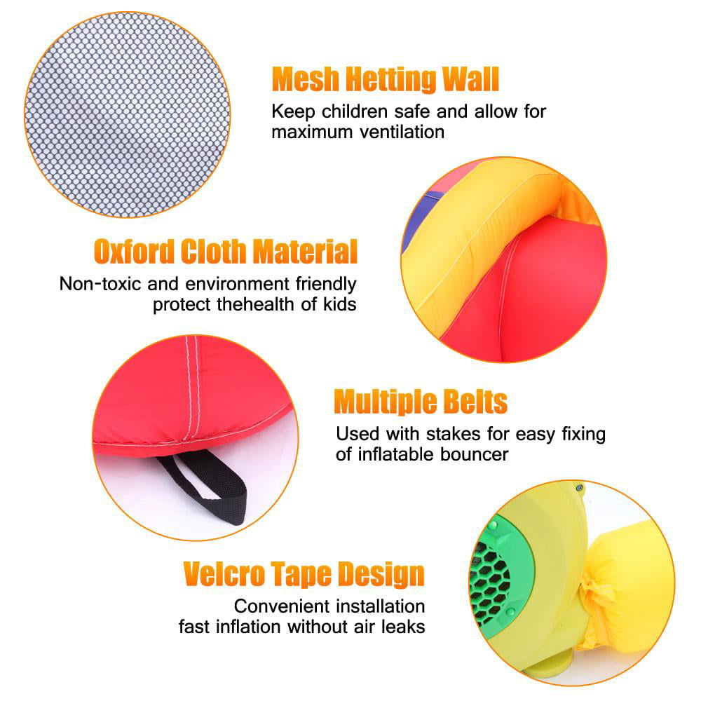 Inflatable Bounce House Slide Moonwalk Bouncy Castle with Air Blower