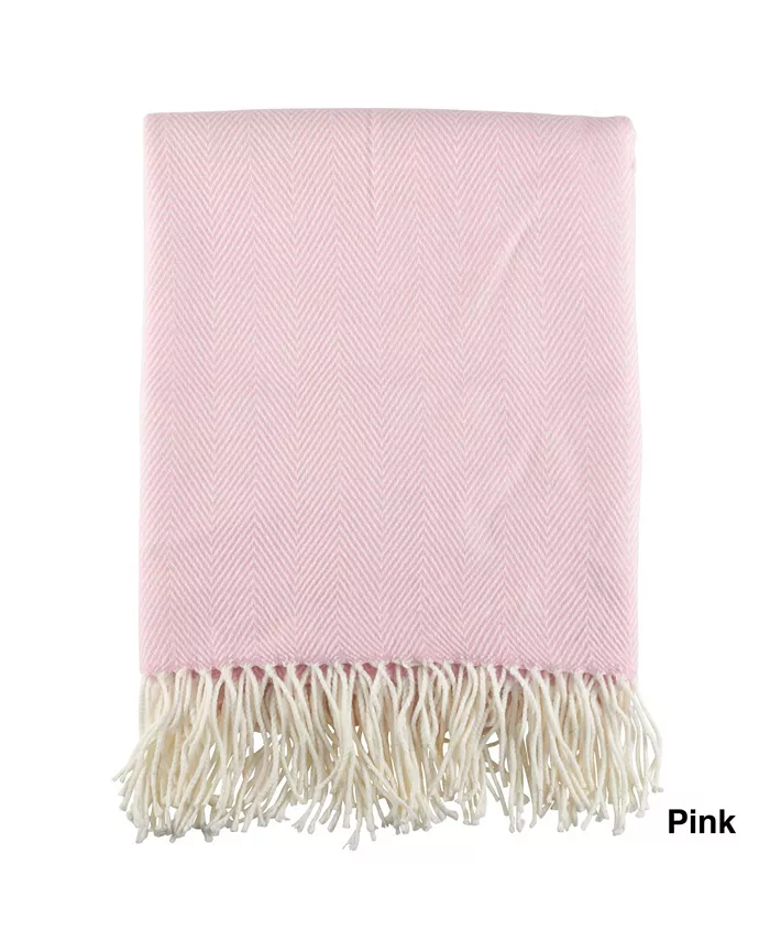 Saro Lifestyle Classic Herringbone Throw