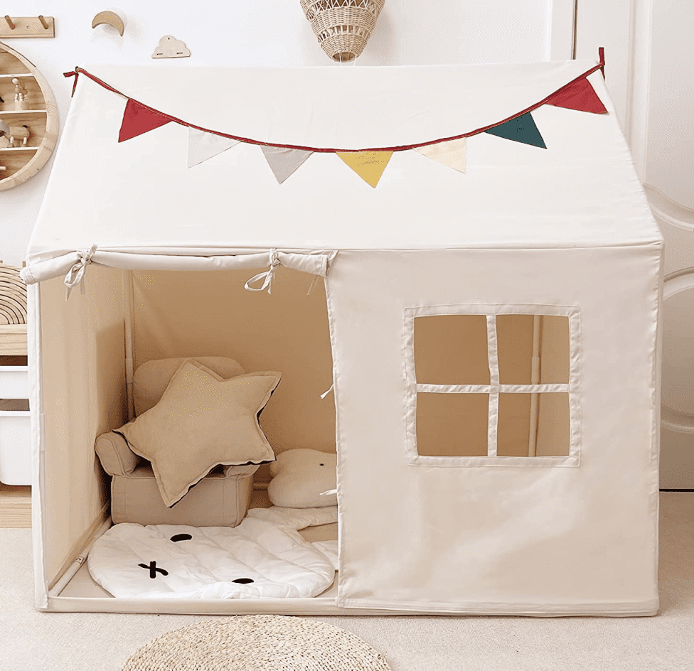 Kids Play Tent for Girls Boys Toddler Playhouse for Kids Tent Indoor & Outdoor Toys with Pennant Banners