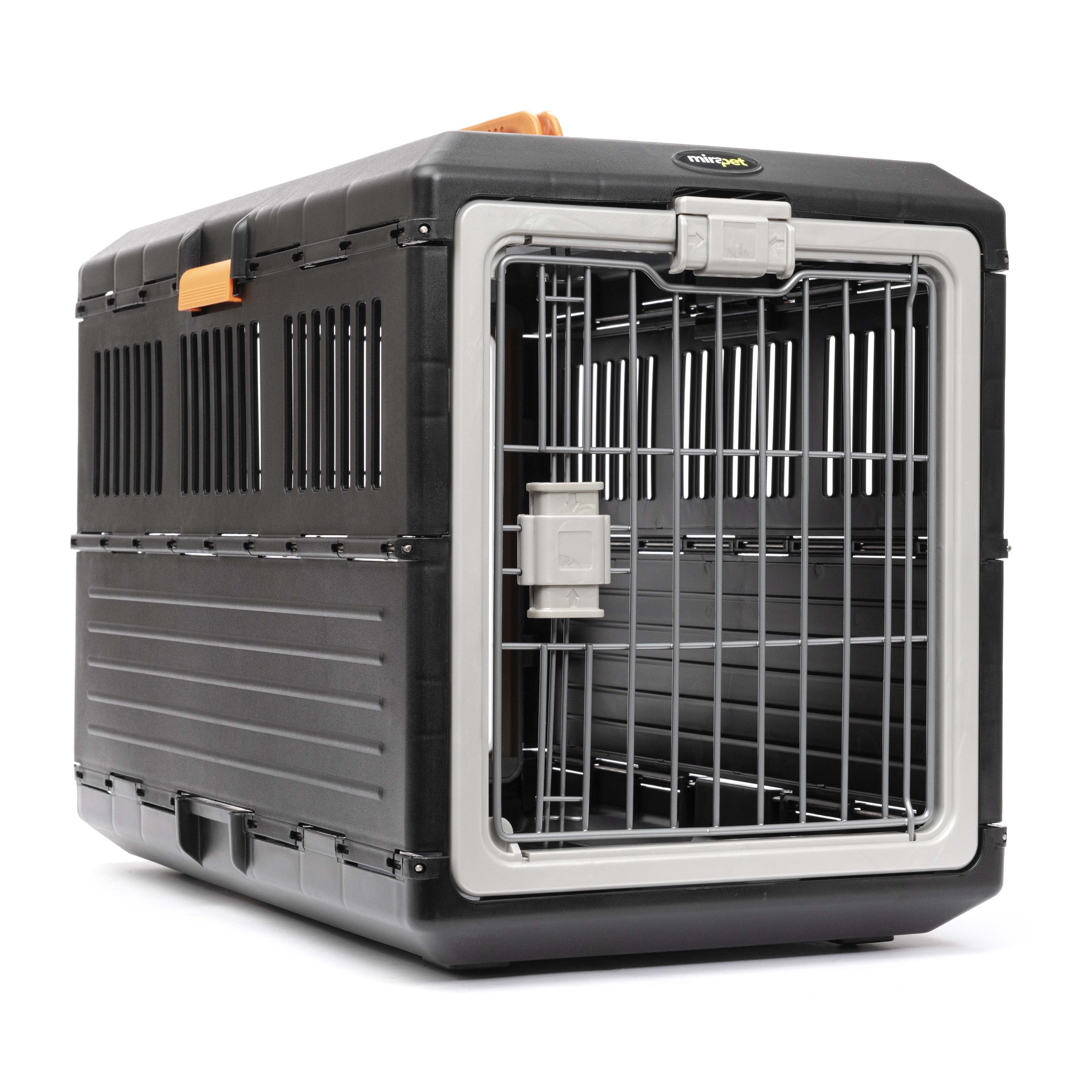 Mirapet USA Pet Carriers - Airline TSA Approved Travel Crates for Cats and Dogs - Collapsible Foldable Design Portable Hard-Sided Kennels for Pets - 360° Cooling Vents and Hard Plastic Wall Protection