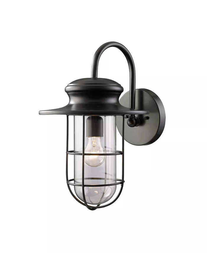 Macy's Portside 1-Light Outdoor WB in Matte Black