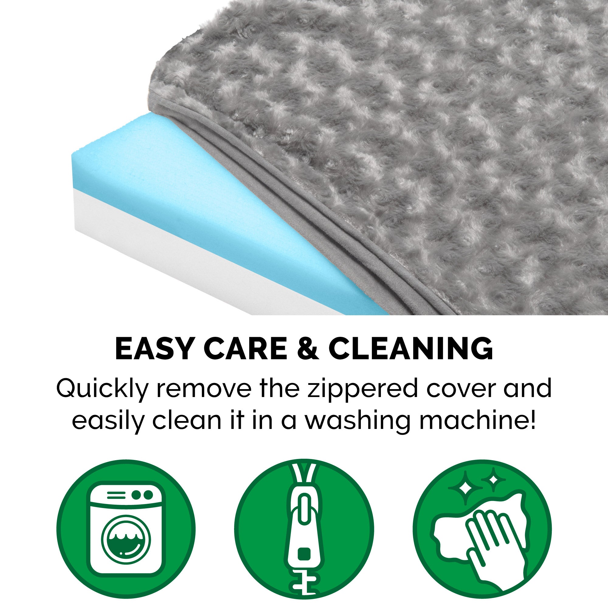 FurHaven Pet Products | Deluxe Cooling Gel Memory Foam Orthopedic Ultra Plush Mattress Pet Bed for Dogs & Cats, Gray, Jumbo Plus